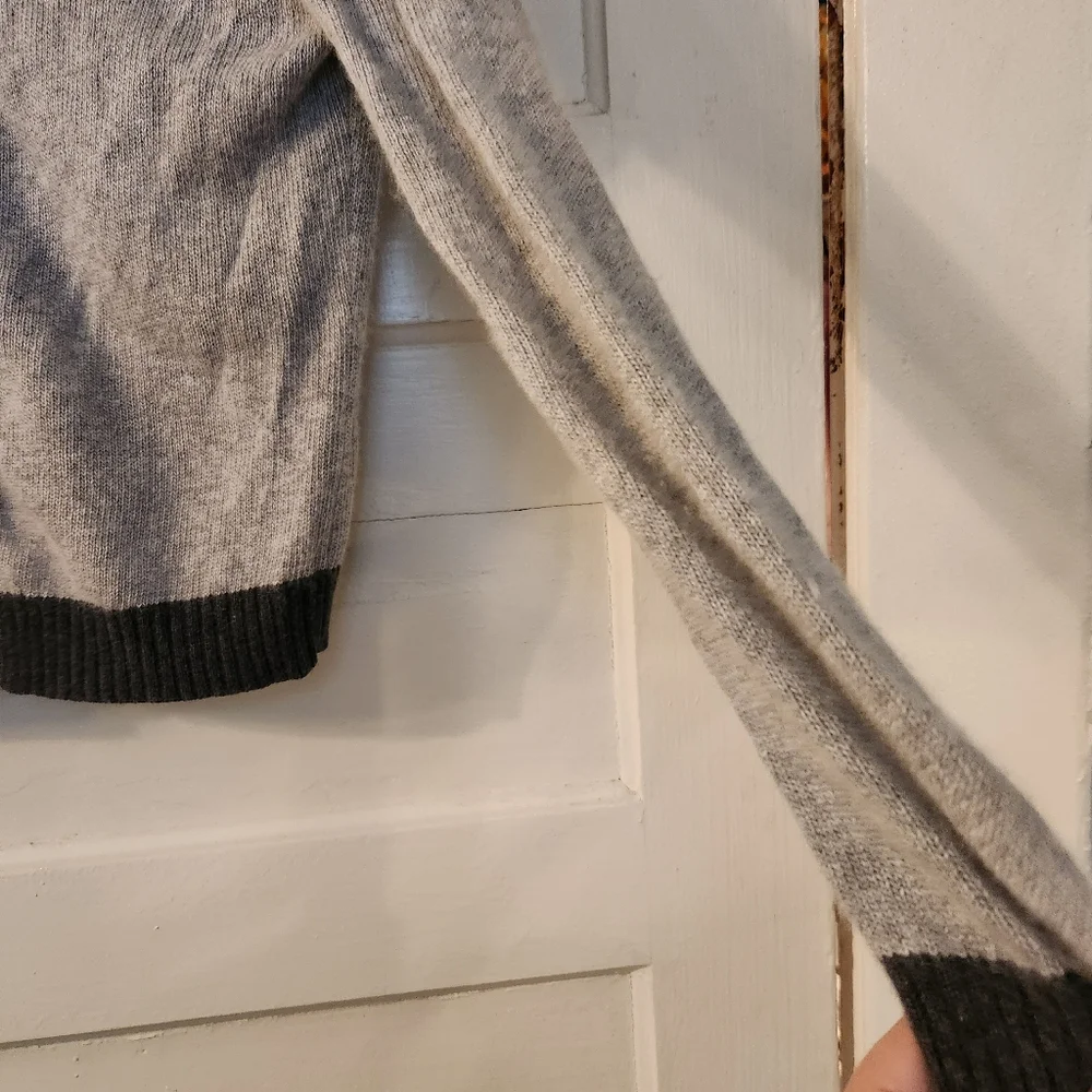 Ann Taylor LOFT Cardigan Sweater, Heathered Gray, Rabbit Hair Blend Sz Med EUC